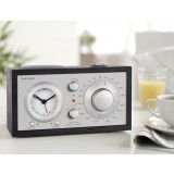 Tivoli Model Three Clock Radio in Black/Silver